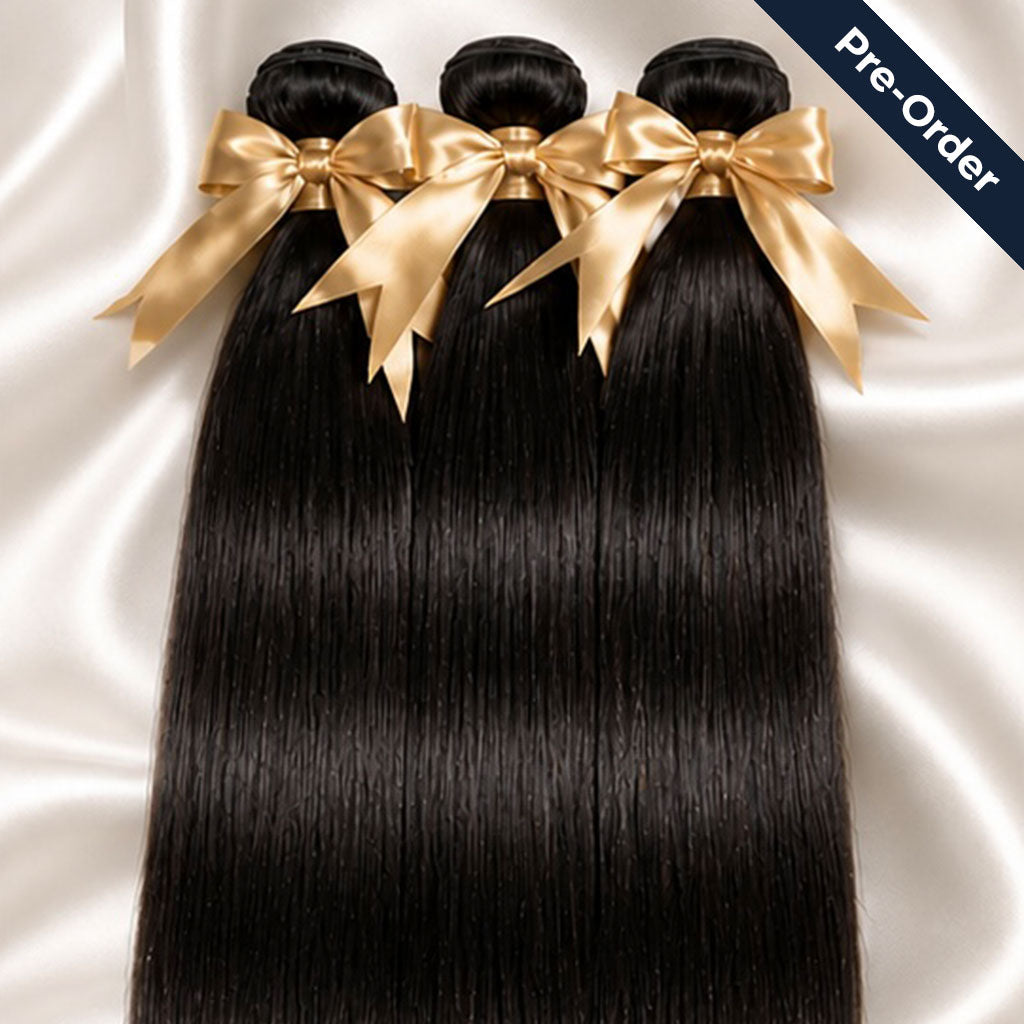 Premium straight hair bundles available in multiple lengths
